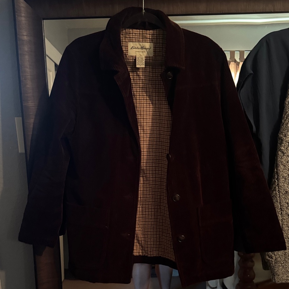 Eddie Bauer Men's Dark Brown Corduroy Jacket
